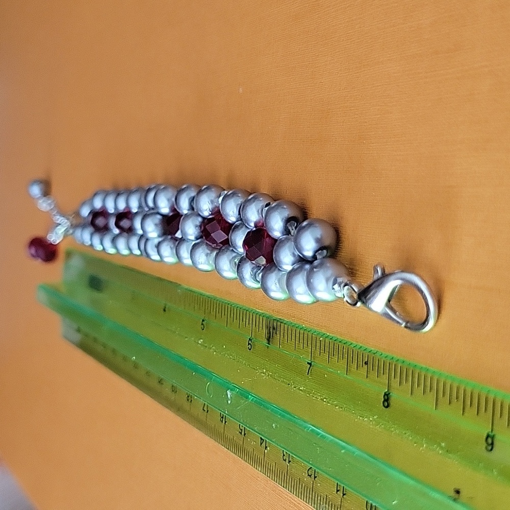 Flower design pearls beads bracelet - Picture 12 of 14